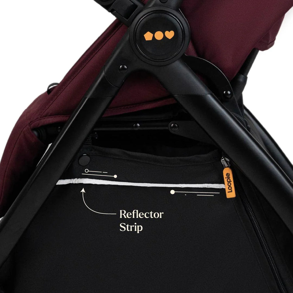 Loopie Hop Travel Friendly Stroller -Maroon Mulberry