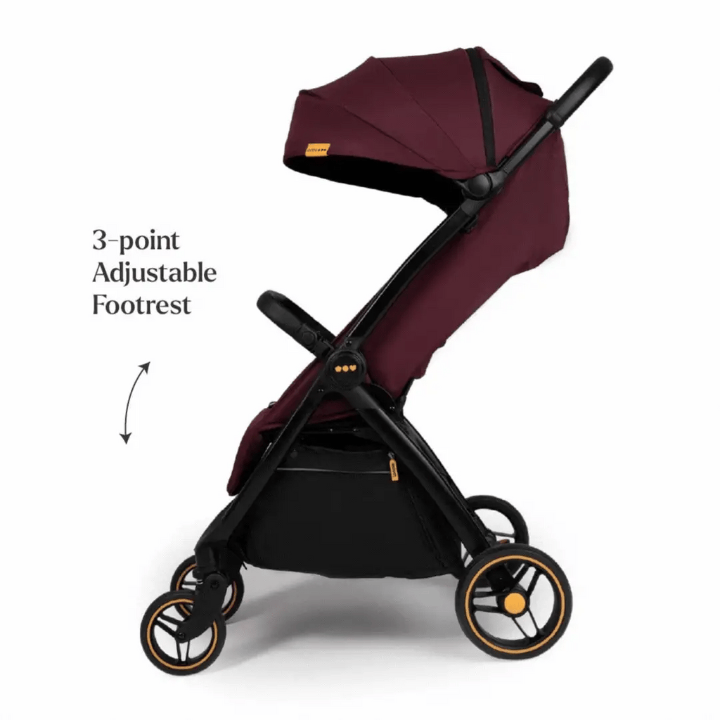 Loopie Hop Travel Friendly Stroller -Maroon Mulberry