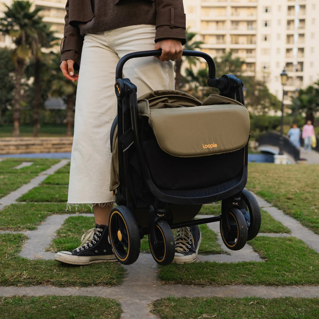 Loopie Hop Travel Friendly Stroller -Olive fern