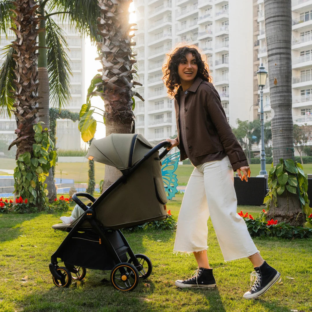 Loopie Hop Travel Friendly Stroller -Olive fern