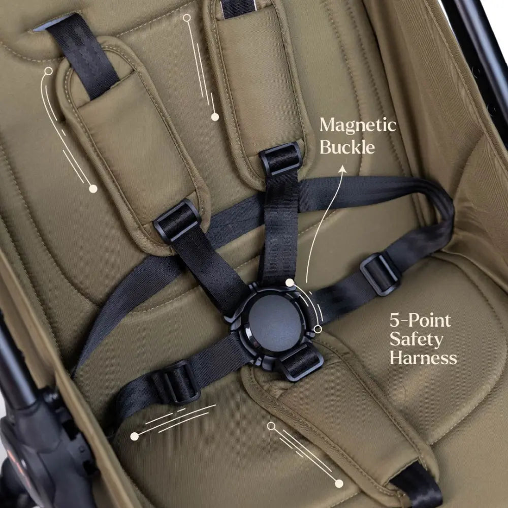 Loopie Hop Travel Friendly Stroller -Olive fern