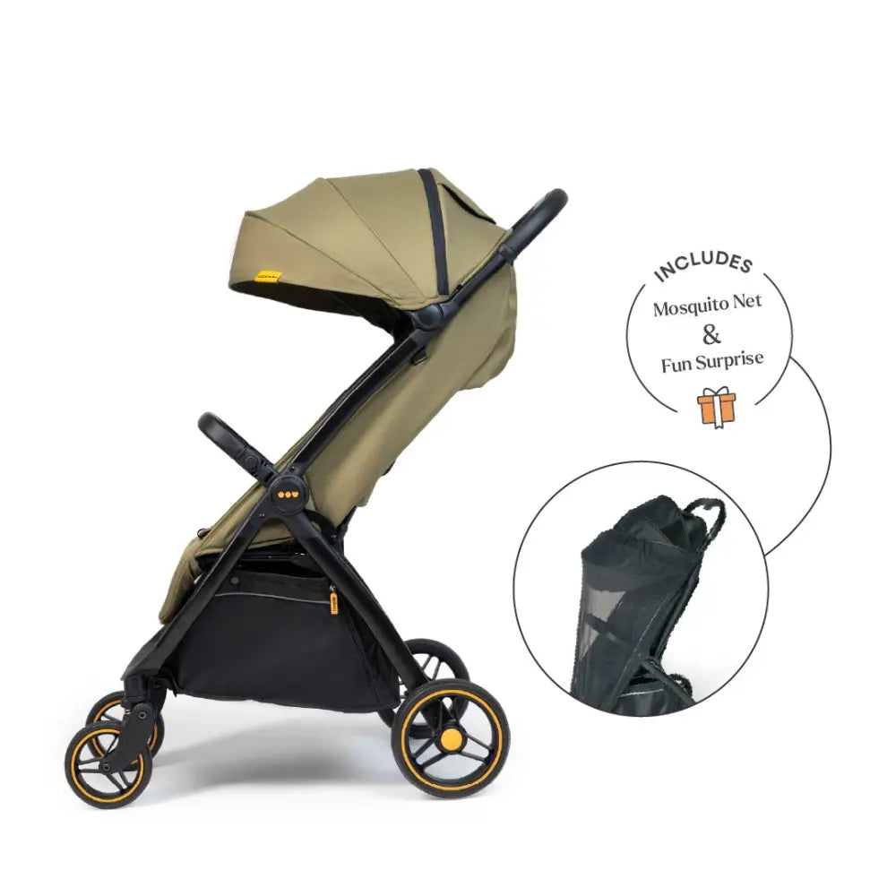 Loopie Hop Travel Friendly Stroller -Olive fern