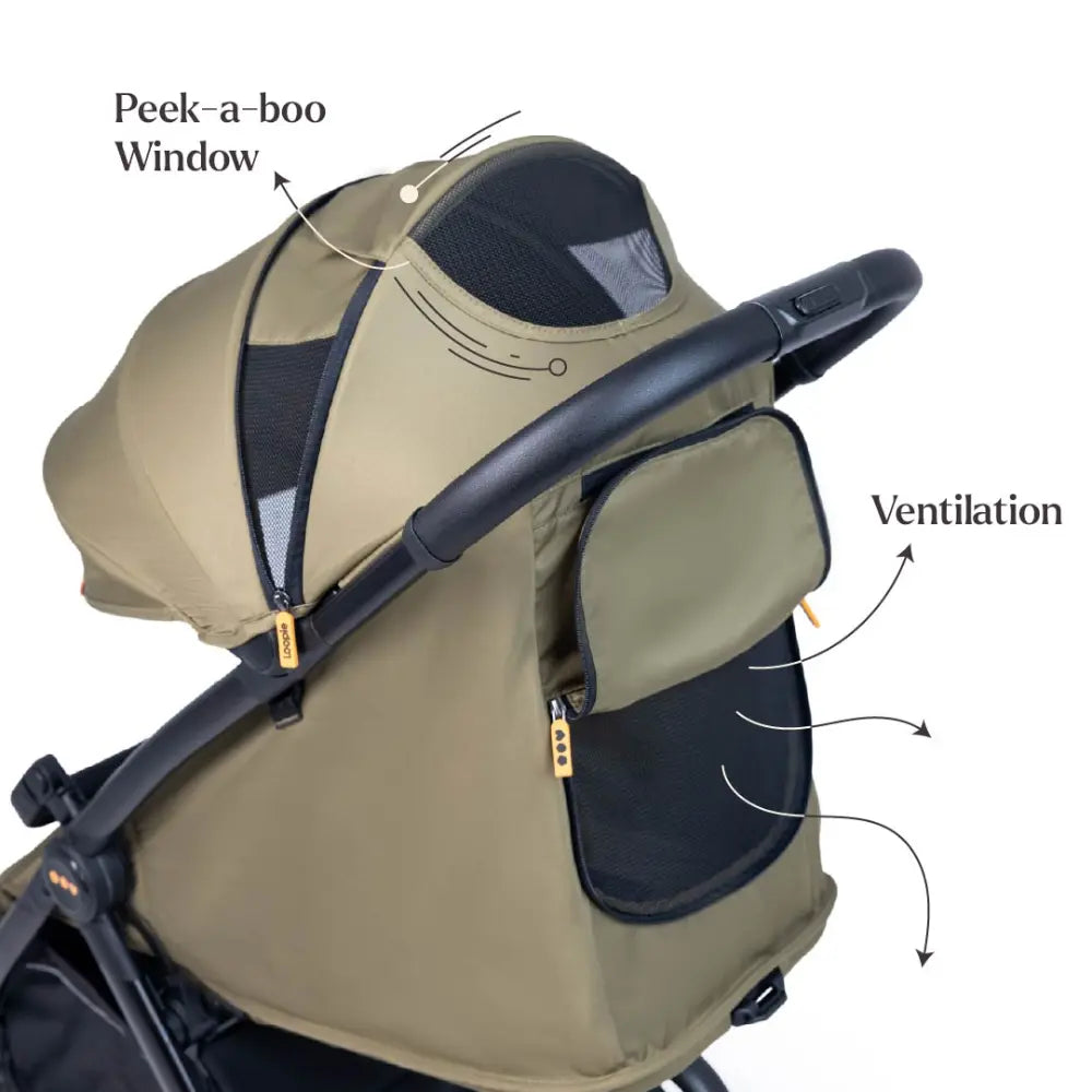 Loopie Hop Travel Friendly Stroller -Olive fern