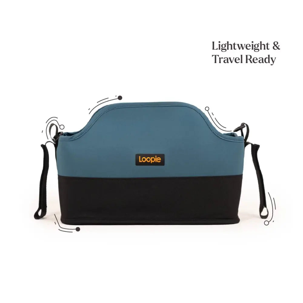 Loopie Organiser Bag ,Baby Stroller Organiser Bag | Universal Fit | Magnetic Closure | Baby Caddy Bag- Blue Jade