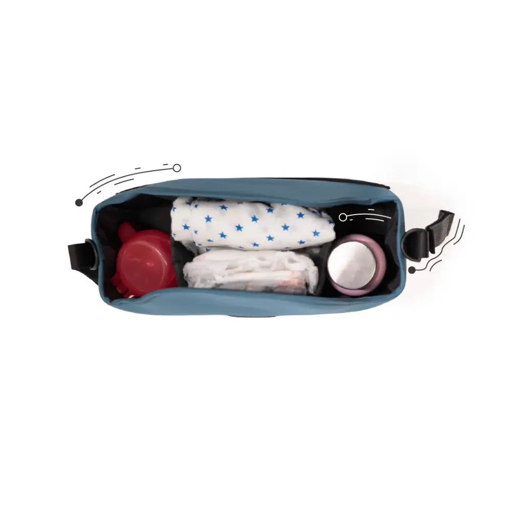 Loopie Organiser Bag ,Baby Stroller Organiser Bag | Universal Fit | Magnetic Closure | Baby Caddy Bag- Blue Jade