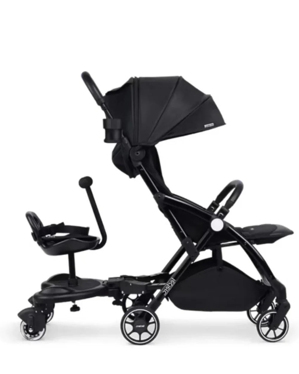 Leclerc Uni Wheeled Board for Strollers-With Adapters-for 2 to 5Y (Upto 25 Kg)-Black