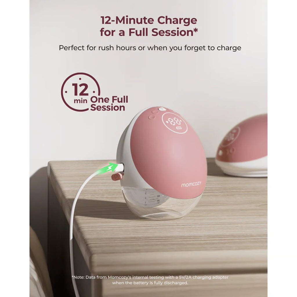 Momcozy M9 Mobile Flow™ Hands-Free Double Breast Pump Cozy Red