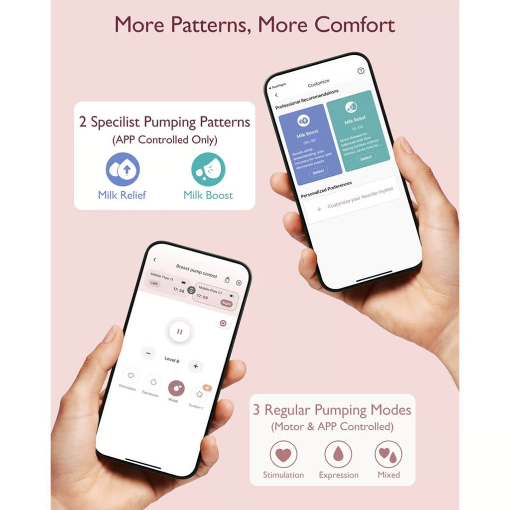 Momcozy M9 Mobile Flow™ Hands-Free Double Breast Pump Cozy Red