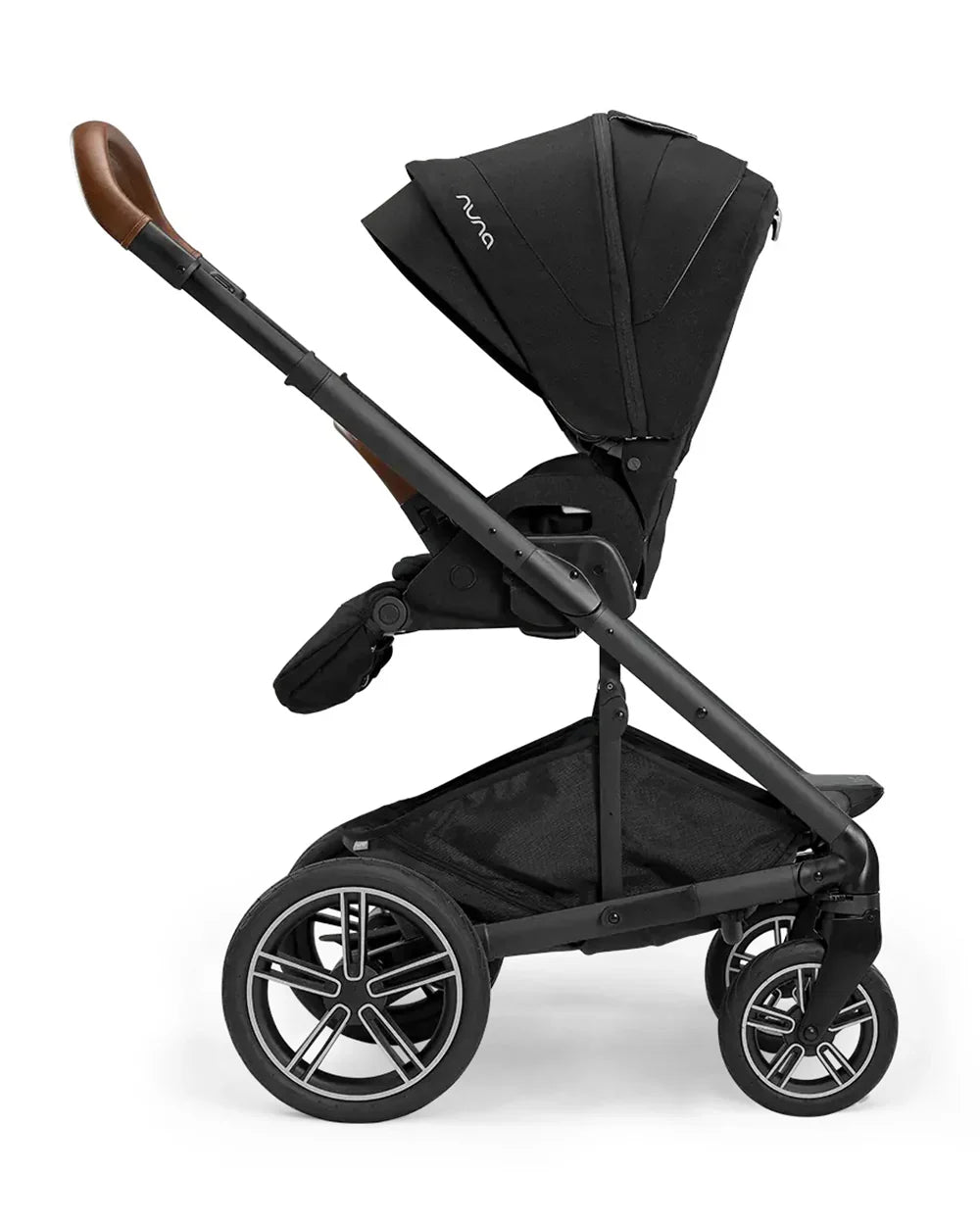 Nuna MIXX Next Baby Stroller-Height Adjustable Parent Handle Bar-All Terrain Big Rear Wheels-Includes Rain Cover & Post Adaptors-2 Years Warranty-Pram for 0 to 4Y (Upto 22 Kg)-Caviar - diapers2toys