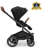 Nuna MIXX Next Baby Stroller-Height Adjustable Parent Handle Bar-All Terrain Big Rear Wheels-Includes Rain Cover & Post Adaptors-2 Years Warranty-Pram for 0 to 4Y (Upto 22 Kg)-Caviar - diapers2toys