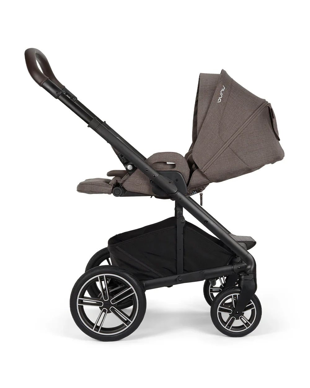 Nuna MIXX Next Baby Stroller-Height Adjustable Parent Handle Bar-All Terrain Big Rear Wheels-Includes Rain Cover & Post Adaptors-2 Years Warranty-Pram for 0 to 4Y (Upto 22 Kg)-Chestnut - diapers2toys