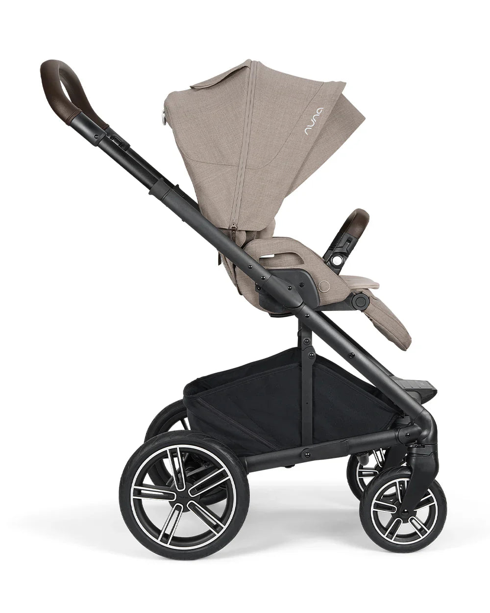 Nuna MIXX Next Baby Stroller-Height Adjustable Parent Handle Bar-All Terrain Big Rear Wheels-Includes Rain Cover & Post Adaptors-2 Years Warranty-Pram for 0 to 4Y (Upto 22 Kg)-Chateau - diapers2toys