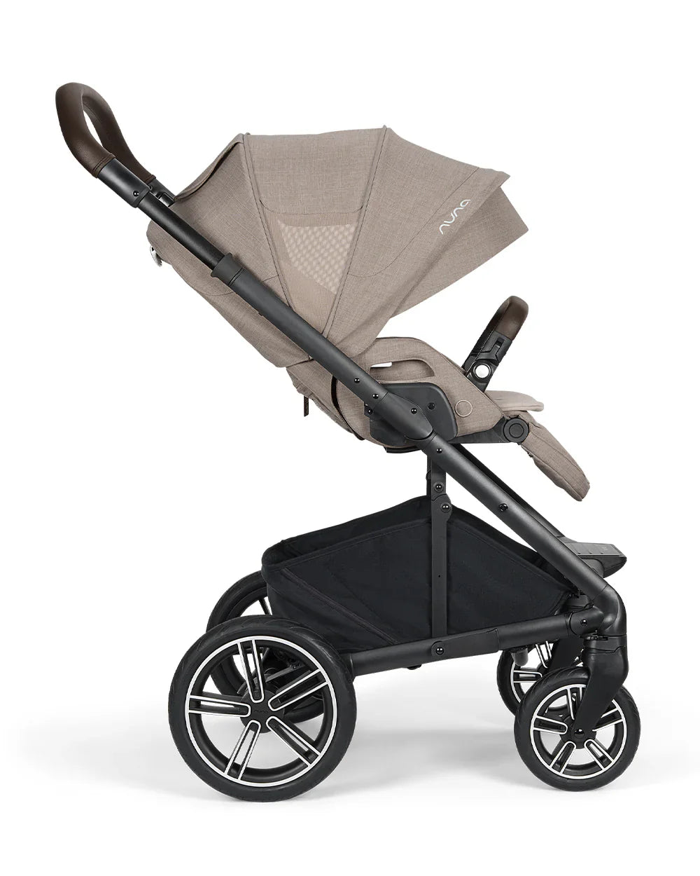 Nuna MIXX Next Baby Stroller-Height Adjustable Parent Handle Bar-All Terrain Big Rear Wheels-Includes Rain Cover & Post Adaptors-2 Years Warranty-Pram for 0 to 4Y (Upto 22 Kg)-Chateau - diapers2toys