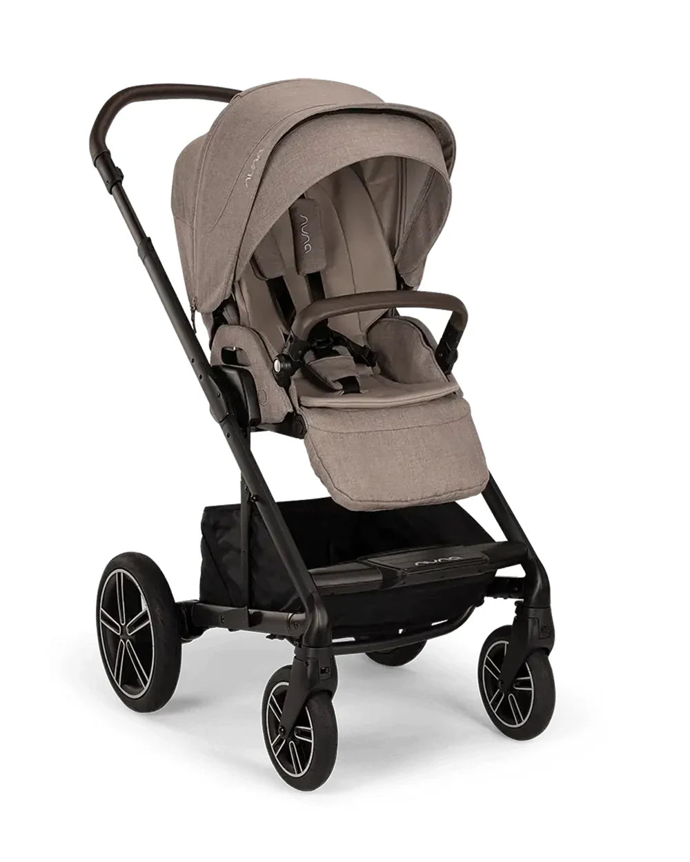 Nuna MIXX Next Baby Stroller-Height Adjustable Parent Handle Bar-All Terrain Big Rear Wheels-Includes Rain Cover & Post Adaptors-2 Years Warranty-Pram for 0 to 4Y (Upto 22 Kg)-Cedar - diapers2toys