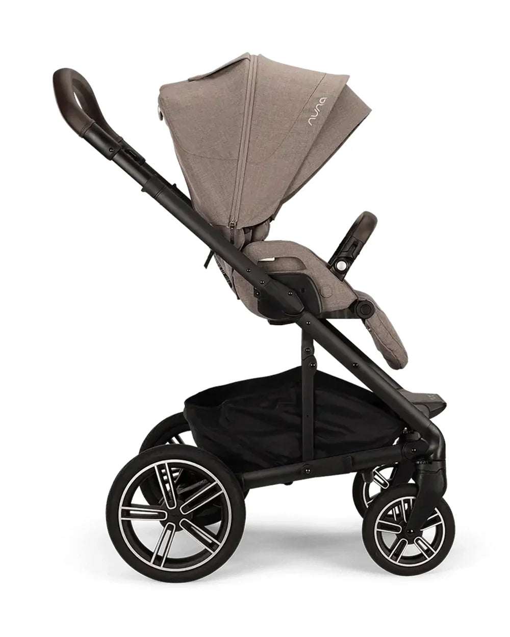 Nuna MIXX Next Baby Stroller-Height Adjustable Parent Handle Bar-All Terrain Big Rear Wheels-Includes Rain Cover & Post Adaptors-2 Years Warranty-Pram for 0 to 4Y (Upto 22 Kg)-Cedar - diapers2toys