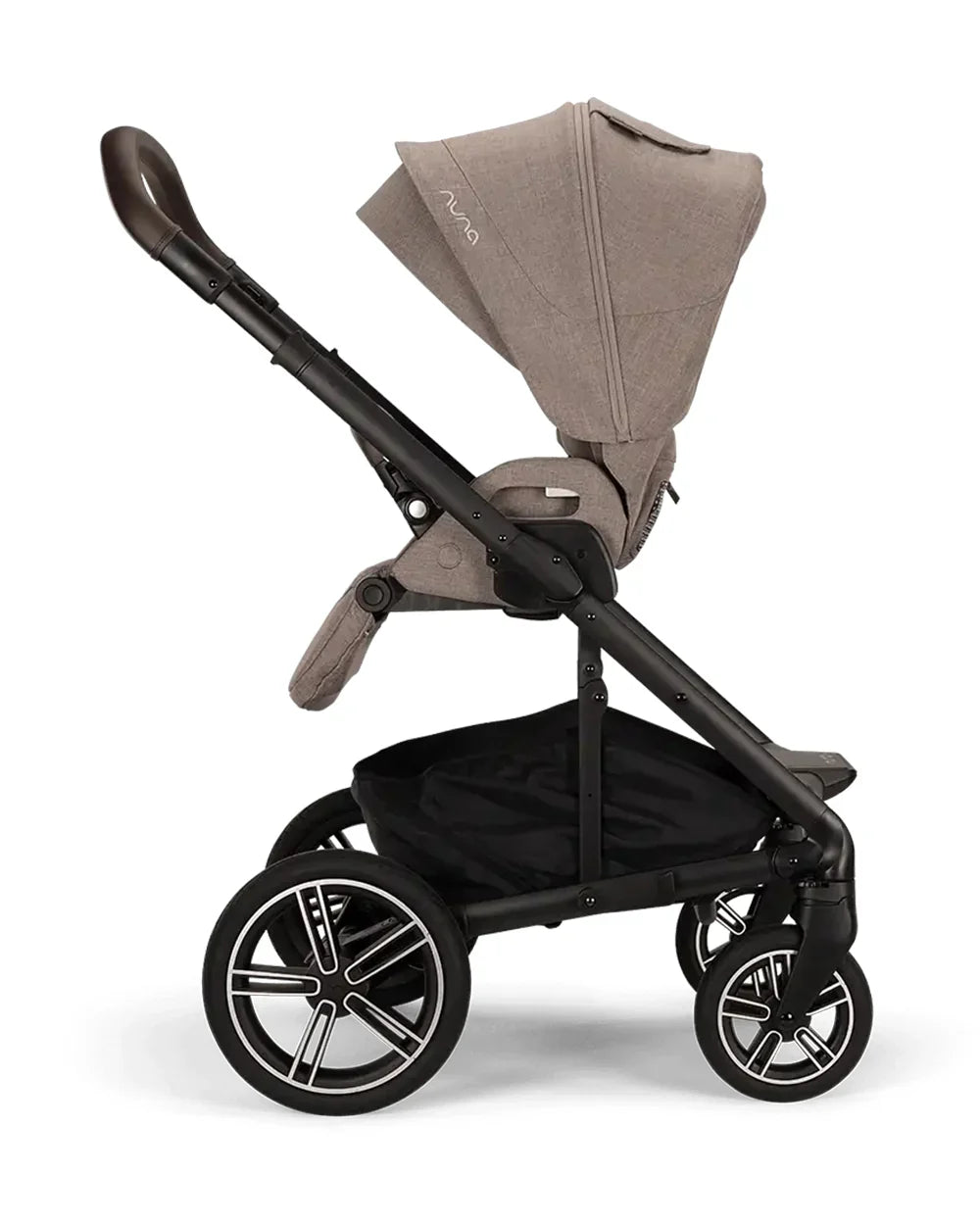 Nuna MIXX Next Baby Stroller-Height Adjustable Parent Handle Bar-All Terrain Big Rear Wheels-Includes Rain Cover & Post Adaptors-2 Years Warranty-Pram for 0 to 4Y (Upto 22 Kg)-Cedar - diapers2toys