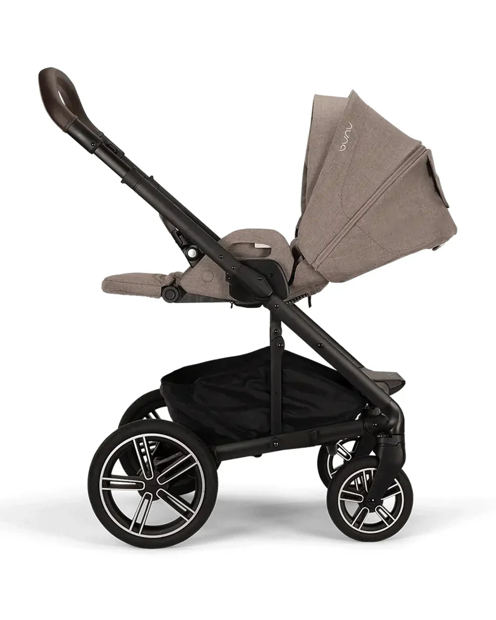 Nuna MIXX Next Baby Stroller-Height Adjustable Parent Handle Bar-All Terrain Big Rear Wheels-Includes Rain Cover & Post Adaptors-2 Years Warranty-Pram for 0 to 4Y (Upto 22 Kg)-Cedar - diapers2toys