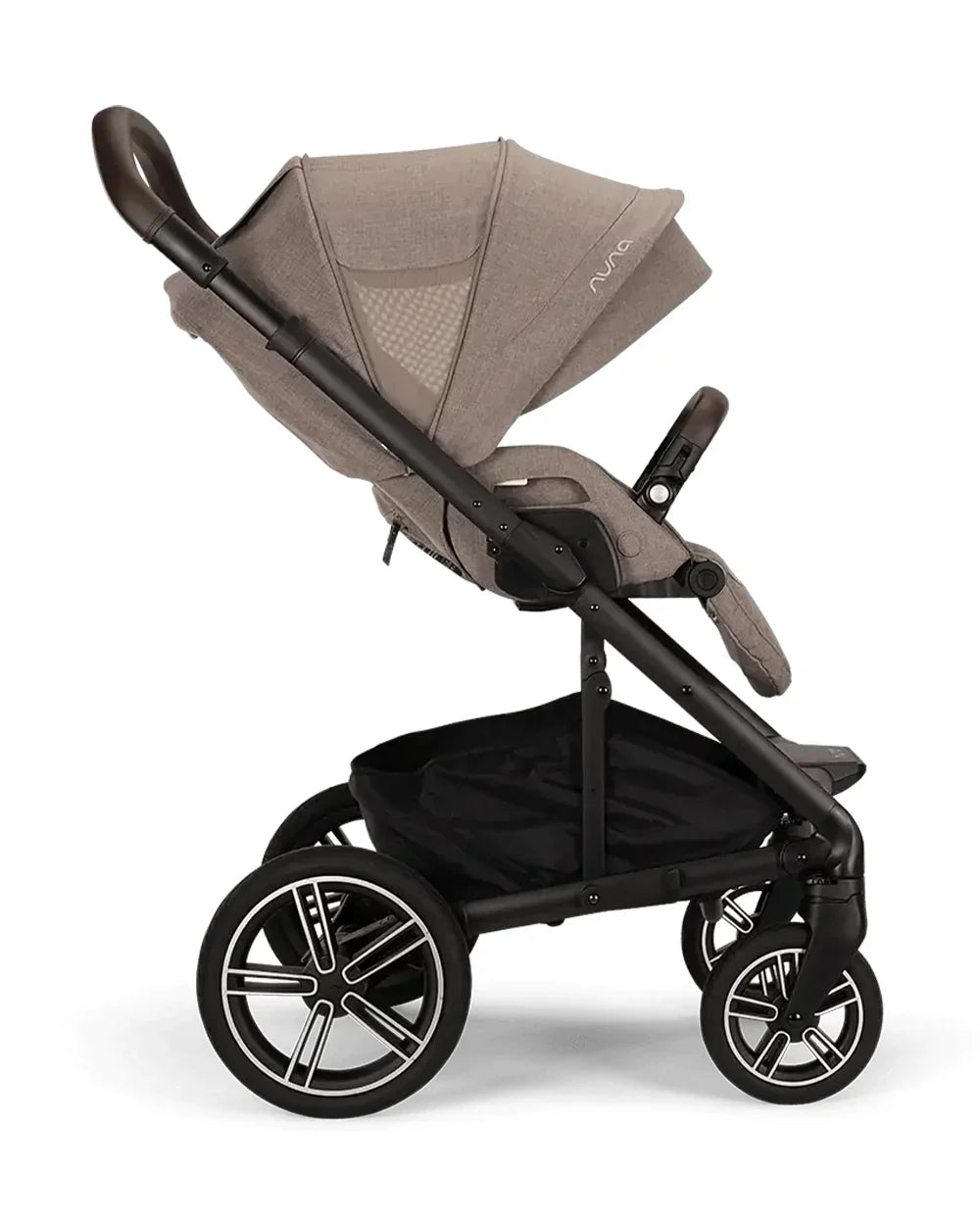 Nuna MIXX Next Baby Stroller-Height Adjustable Parent Handle Bar-All Terrain Big Rear Wheels-Includes Rain Cover & Post Adaptors-2 Years Warranty-Pram for 0 to 4Y (Upto 22 Kg)-Cedar - diapers2toys