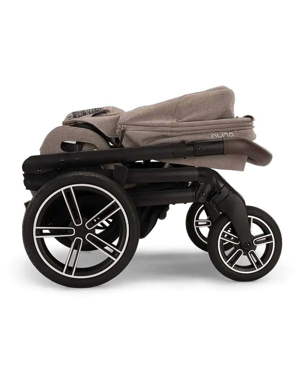 Nuna MIXX Next Baby Stroller-Height Adjustable Parent Handle Bar-All Terrain Big Rear Wheels-Includes Rain Cover & Post Adaptors-2 Years Warranty-Pram for 0 to 4Y (Upto 22 Kg)-Cedar - diapers2toys