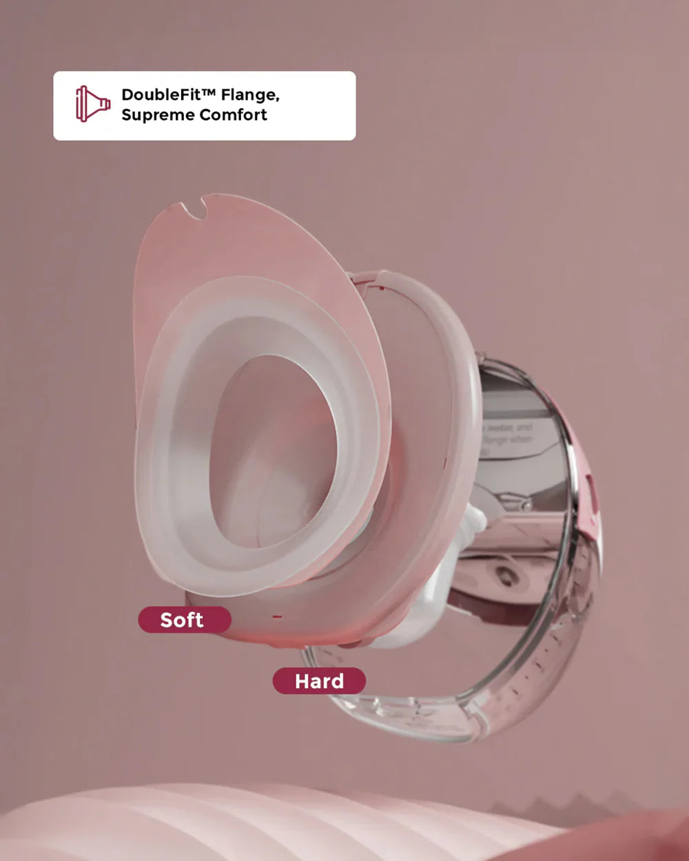 Momcozy M6 Wearable Single Electric Breast Pump-2nd-Gen Motor for Powerful Suction-3 Modes & 9 Levels-Flange Size-24mm-Red