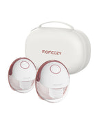 Momcozy M6 Wearable Electric Breast Pump-2nd-Gen Motor for Powerful Suction-3 Modes & 9 Levels-Flange Size-24mm-Red-Pack of 2