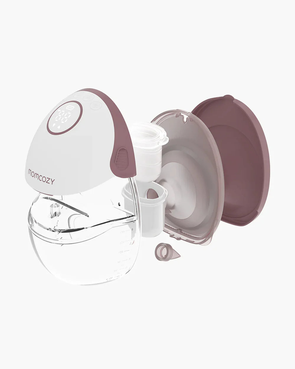 Momcozy M6 Wearable Electric Breast Pump-2nd-Gen Motor for Powerful Suction-3 Modes & 9 Levels-Flange Size-24mm-Red-Pack of 2