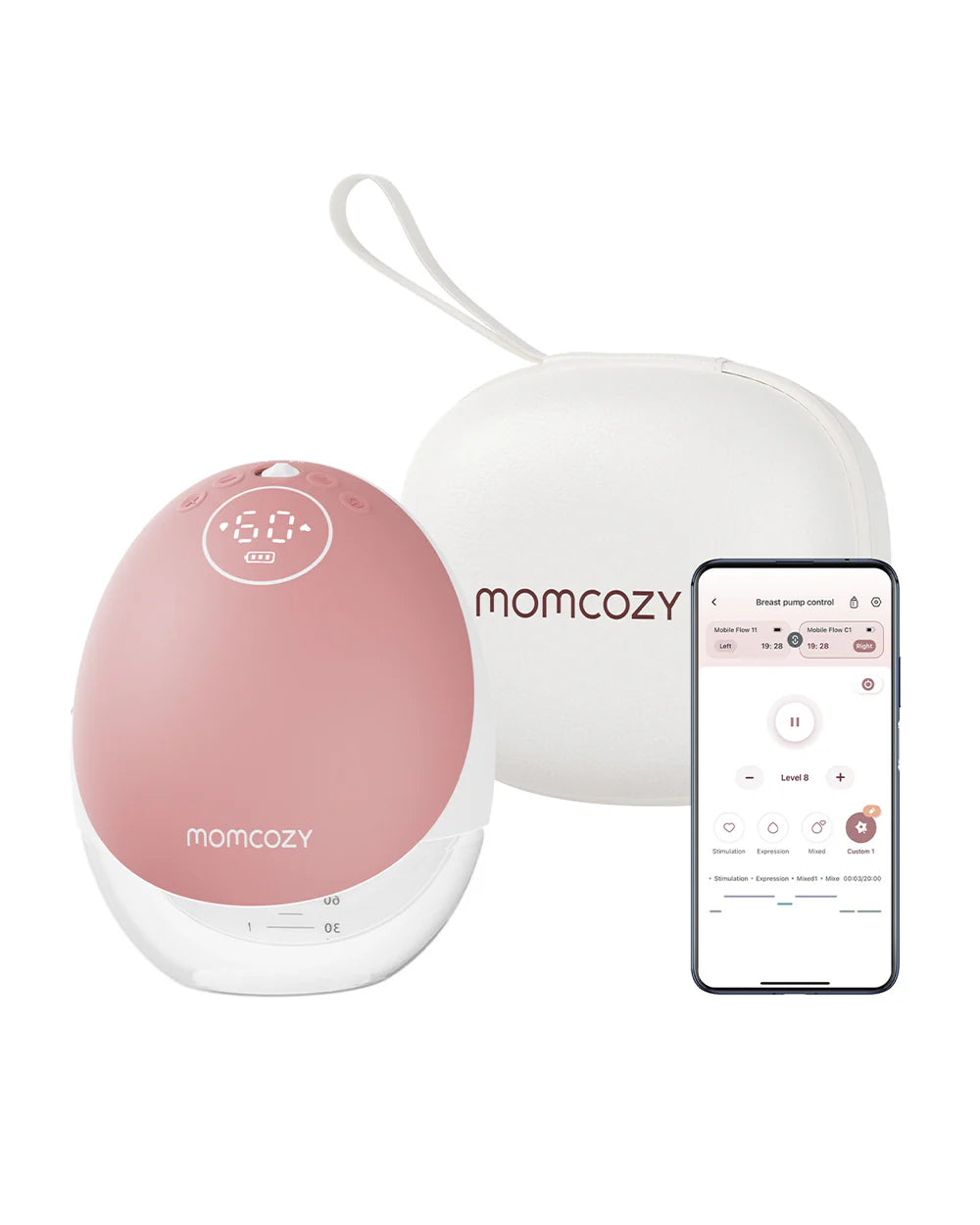 Momcozy M9 Single Wearable Electric Breast Pump-3rd-Gen Motor for Superior Performance-Multiple Modes-15 Levels-Flange Size-24mm