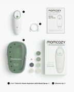 Momcozy Electric Baby Nail File-With 7 Replacement Pads & 360° Ring Light-Green