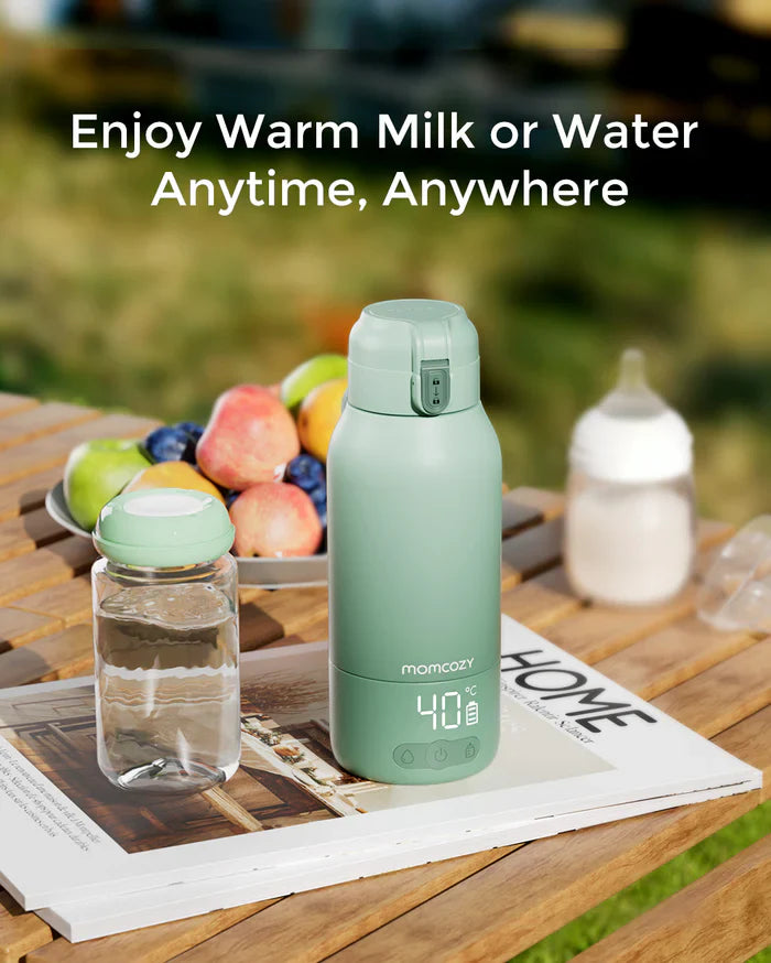 Momcozy Superfast Portable Breast Milk & Water Warmer – 17oz Large Capacity, Fast Heating, Rechargeable & Travel-Friendly