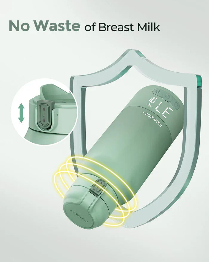Momcozy Superfast Portable Breast Milk & Water Warmer – 17oz Large Capacity, Fast Heating, Rechargeable & Travel-Friendly