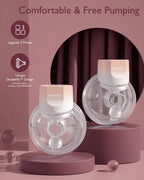Momcozy S12 Pro Wearable 3 Modes & 9 Levels Electric Breast Pump-For Easy Pumping-Portable with soft double sealed flange-24mm-Smart Display-Pack of 2-Oing