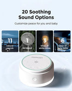Momcozy Portable White Noise Baby Sound Machine - Cold Light