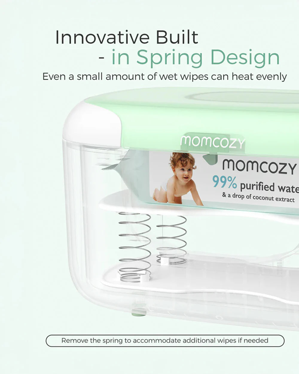 Momcozy Large Capacity Baby Wipe Warmer-3 Level Warm Light-4 Level Temperature Adjustments with Quick Heating-Compatible with 60-80 pcs