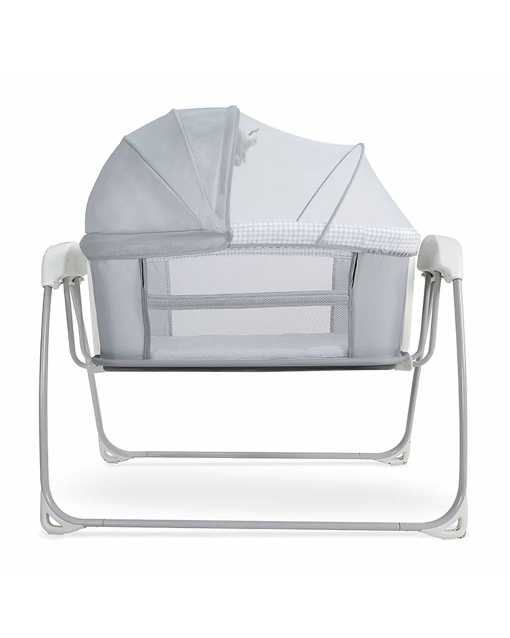 Mastela Deluxe 4 in 1 Bassinet-Cozy Bassinet, Swing & Bedside Sleeper Modes-5 Swing Speeds-15 Melodies-For 0 to 6M (Upto 9 kg)-White