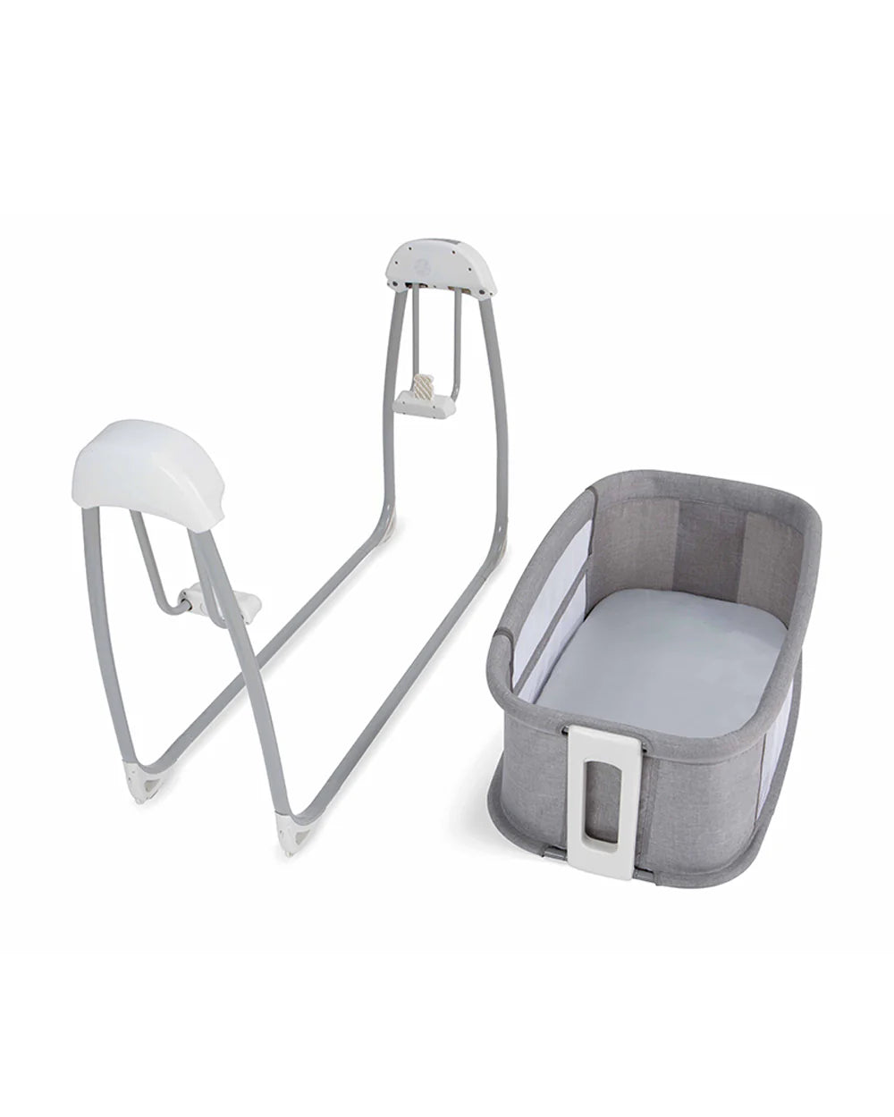Mastela Deluxe 4 in 1 Bassinet-Cozy Bassinet, Swing & Bedside Sleeper Modes-5 Swing Speeds-15 Melodies-For 0 to 6M (Upto 9 kg)-Grey