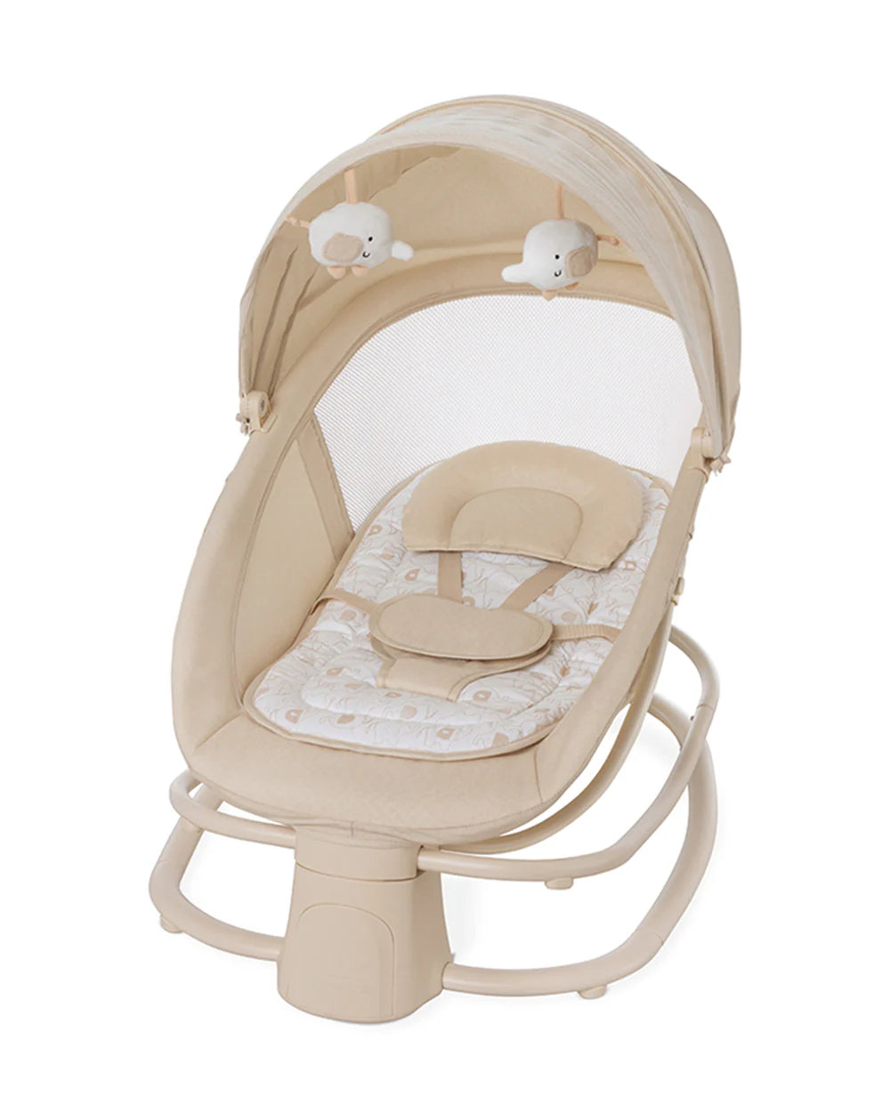 Mastela Deluxe 4 in 1 Swing & Rocker-5 Angle Side To Side Motion-Canopy with Net & Two Toys-15 Melodies With Volume Control-For 0 to 36M (Upto 15 Kg)-Bronze