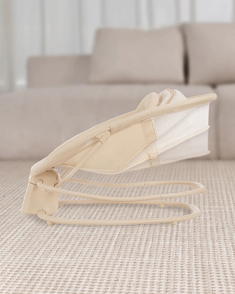 Mastela Deluxe 4 in 1 Swing & Rocker-5 Angle Side To Side Motion-Canopy with Net & Two Toys-15 Melodies With Volume Control-For 0 to 36M (Upto 15 Kg)-Bronze