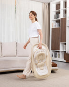 Mastela Deluxe 4 in 1 Swing & Rocker-5 Angle Side To Side Motion-Canopy with Net & Two Toys-15 Melodies With Volume Control-For 0 to 36M (Upto 15 Kg)-Bronze