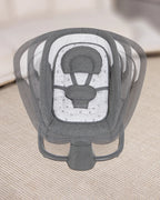 Mastela Deluxe 4 in 1 Swing & Rocker-5 Angle Side To Side Motion-Canopy with Net & Two Toys-15 Melodies With Volume Control-For 0 to 36M (Upto 15 Kg)-Dark Grey