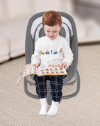 Mastela Deluxe 4 in 1 Swing & Rocker-5 Angle Side To Side Motion-Canopy with Net & Two Toys-15 Melodies With Volume Control-For 0 to 36M (Upto 15 Kg)-Dark Grey