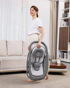 Mastela Deluxe 4 in 1 Swing & Rocker-5 Angle Side To Side Motion-Canopy with Net & Two Toys-15 Melodies With Volume Control-For 0 to 36M (Upto 15 Kg)-Dark Grey