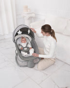 Mastela Deluxe 4 in 1 Swing & Rocker-15 Melodies-Backrest with Full Recline-For 0 to 36M (Upto 9 Kg)-Teal