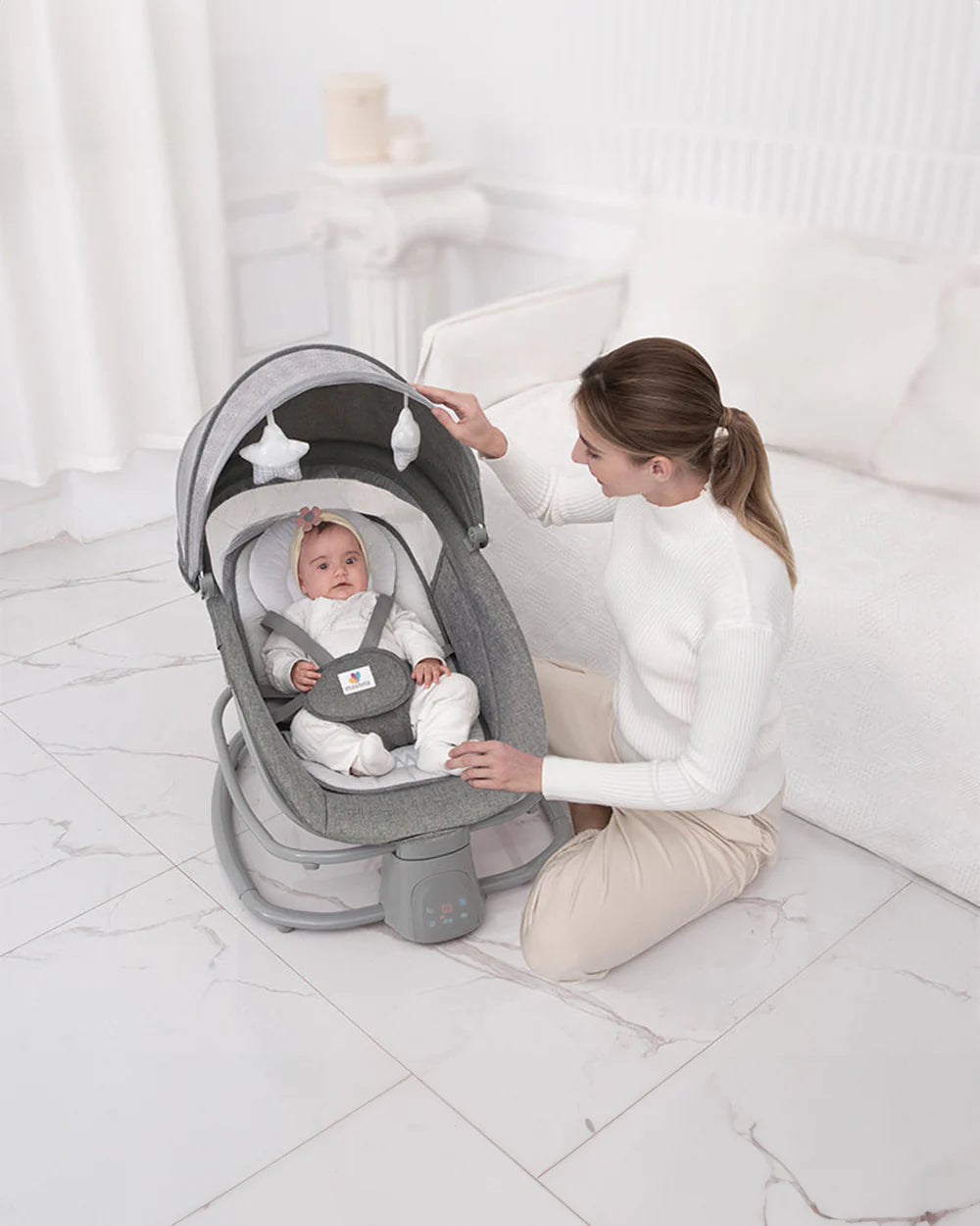 Mastela Deluxe 4 in 1 Swing & Rocker-15 Melodies-Backrest with Full Recline-For 0 to 36M (Upto 9 Kg)-Teal