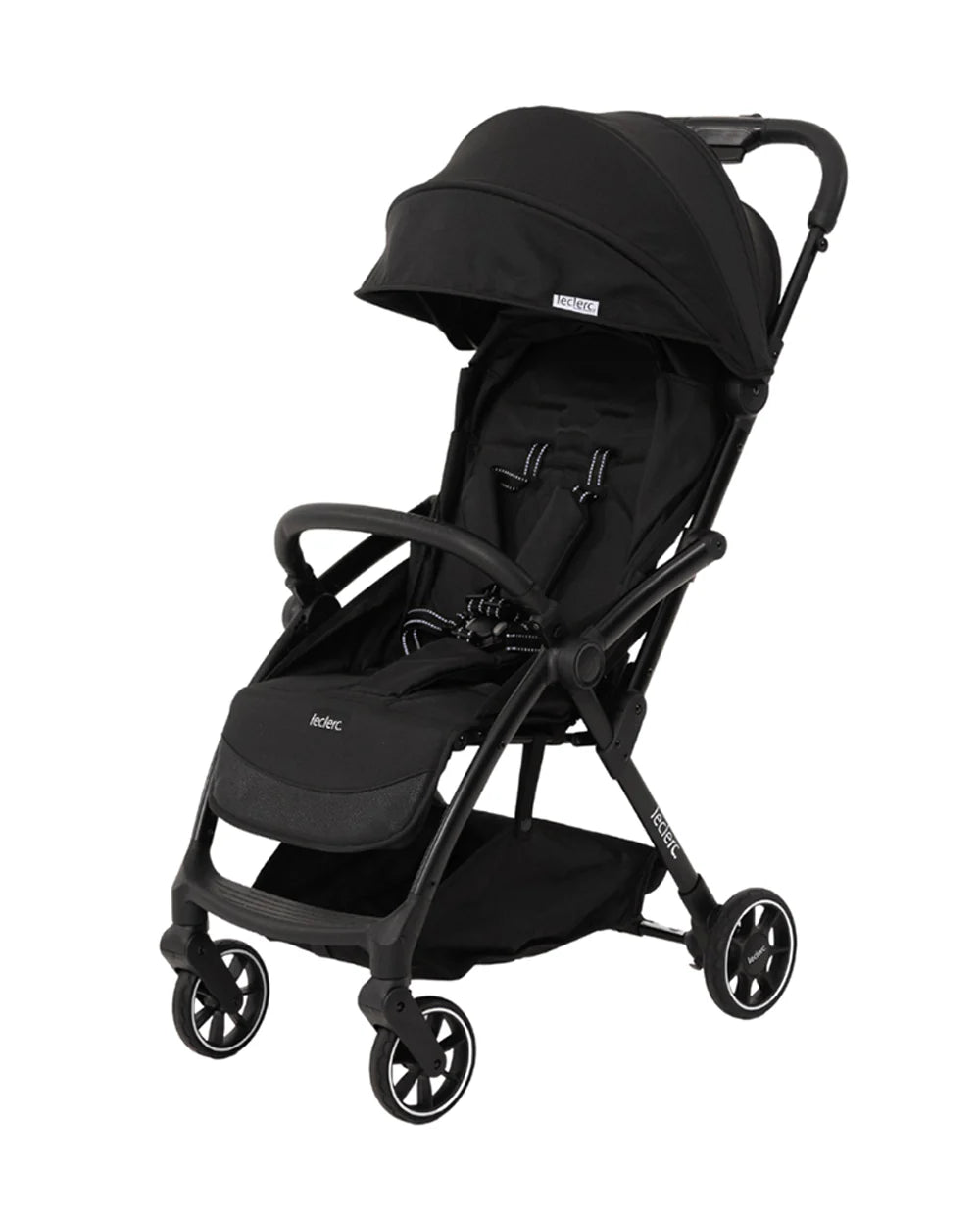 Leclerc Magic Fold Plus Cabin Friendly Stroller-Flat Reclining Seat-One Touch Fold-2 Year Warranty-for 6M to 5Y (Upto 22Kg)-Black
