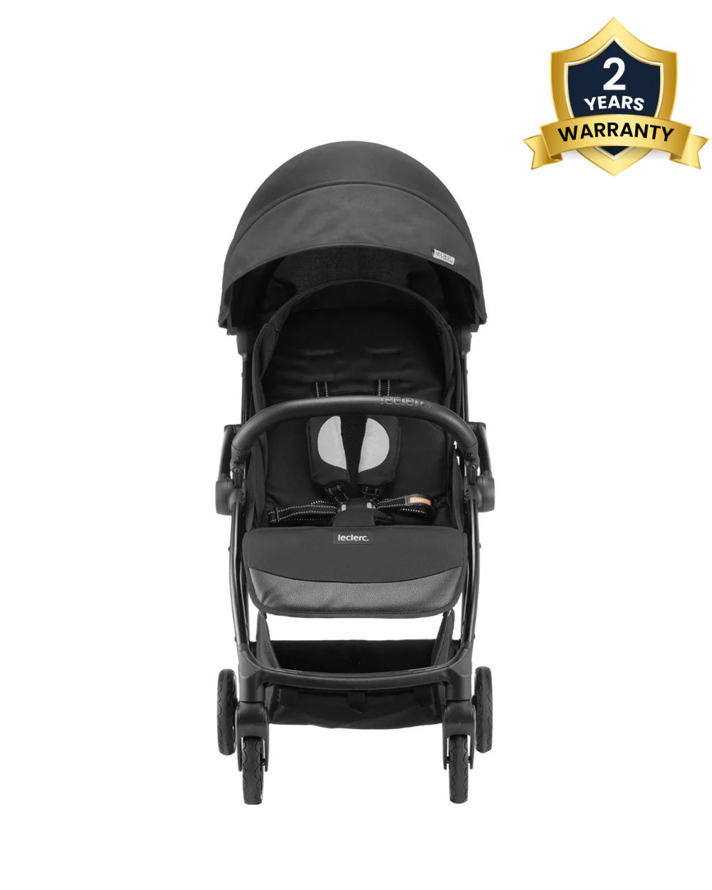 Leclerc Magic Fold Plus Cabin Friendly Stroller-Flat Reclining Seat-One Touch Fold-2 Year Warranty-for 6M to 5Y (Upto 22Kg)-Black