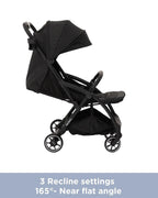 Leclerc Magic Fold Plus Cabin Friendly Stroller-Flat Reclining Seat-One Touch Fold-2 Year Warranty-for 6M to 5Y (Upto 22Kg)-Black