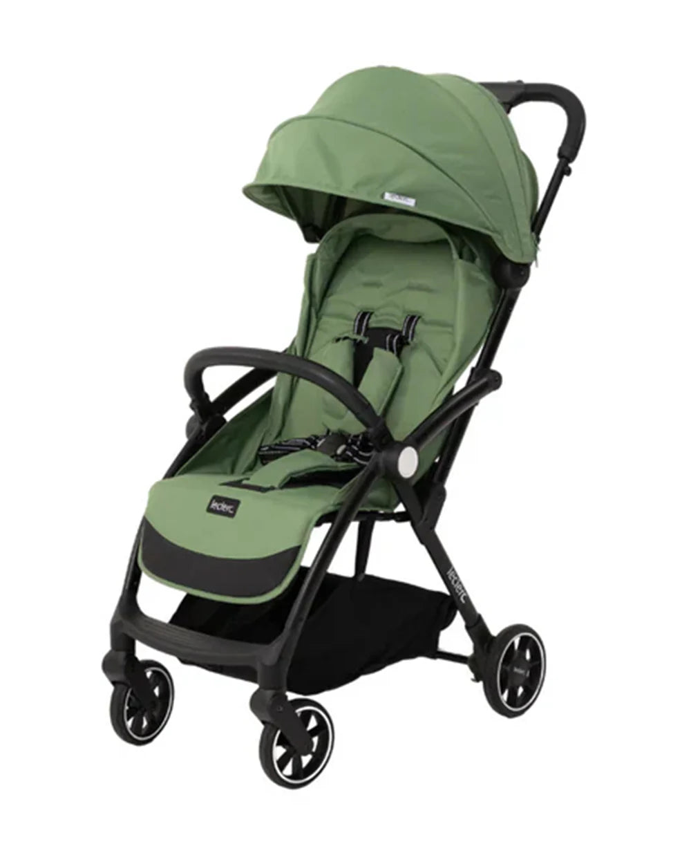 Leclerc Magic Fold Plus Cabin Friendly Stroller-Flat Reclining Seat-One Touch Fold-2 Year Warranty-for 6M to 5Y (Upto 22Kg)-Green