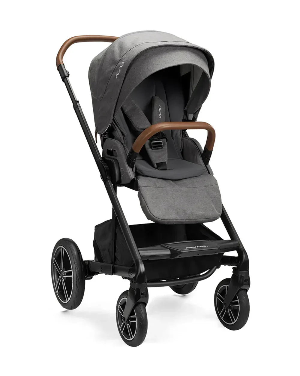 Nuna MIXX Next Baby Stroller-Height Adjustable Parent Handle Bar-All Terrain Big Rear Wheels-Includes Rain Cover & Post Adaptors-2 Years Warranty-Pram for 0 to 4Y (Upto 22 Kg)-Granite - diapers2toys