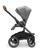 Nuna MIXX Next Baby Stroller-Height Adjustable Parent Handle Bar-All Terrain Big Rear Wheels-Includes Rain Cover & Post Adaptors-2 Years Warranty-Pram for 0 to 4Y (Upto 22 Kg)-Granite - diapers2toys