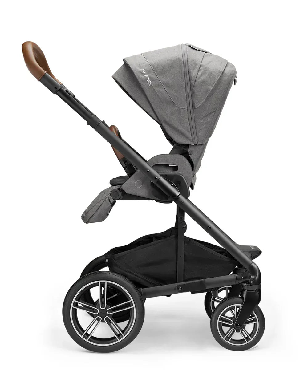 Nuna MIXX Next Baby Stroller-Height Adjustable Parent Handle Bar-All Terrain Big Rear Wheels-Includes Rain Cover & Post Adaptors-2 Years Warranty-Pram for 0 to 4Y (Upto 22 Kg)-Granite - diapers2toys